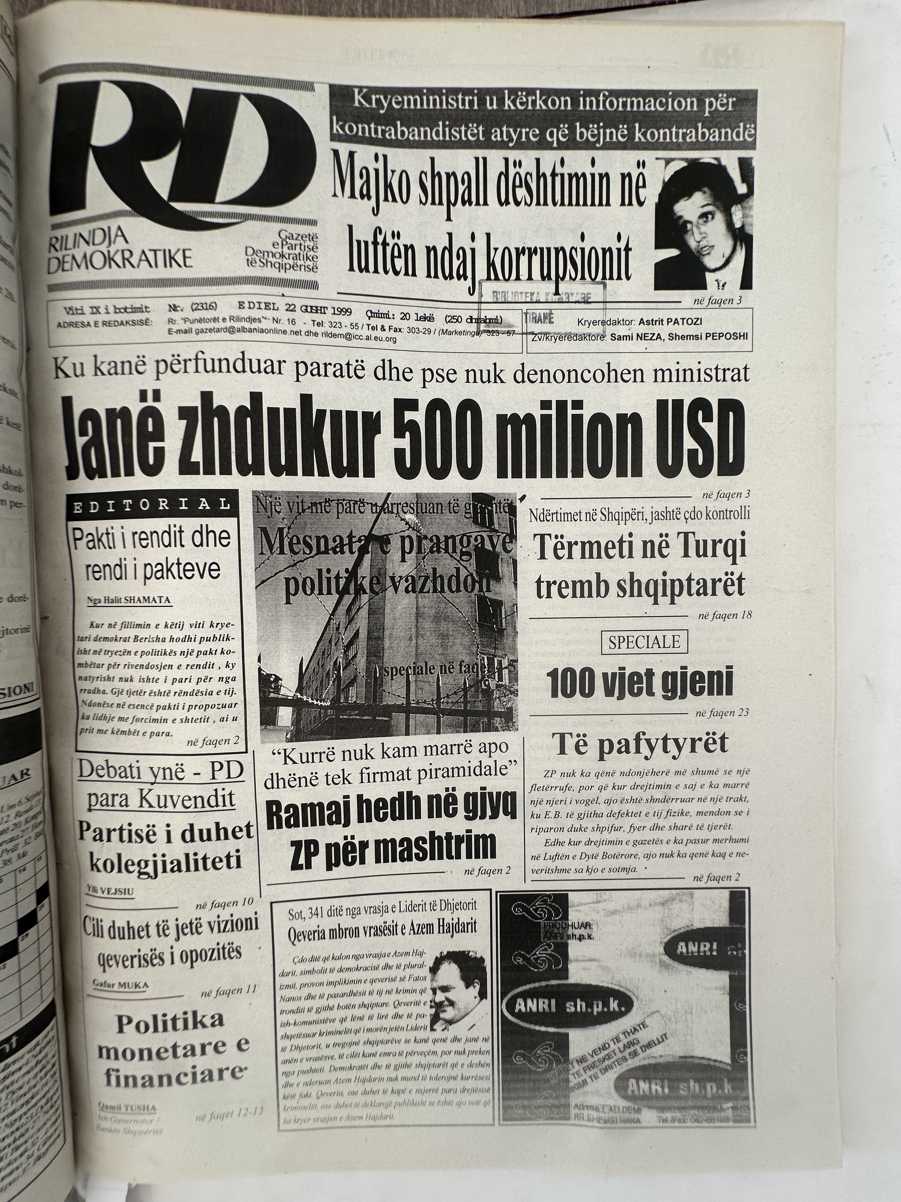 Rilindja Demokratike 1999-06-20